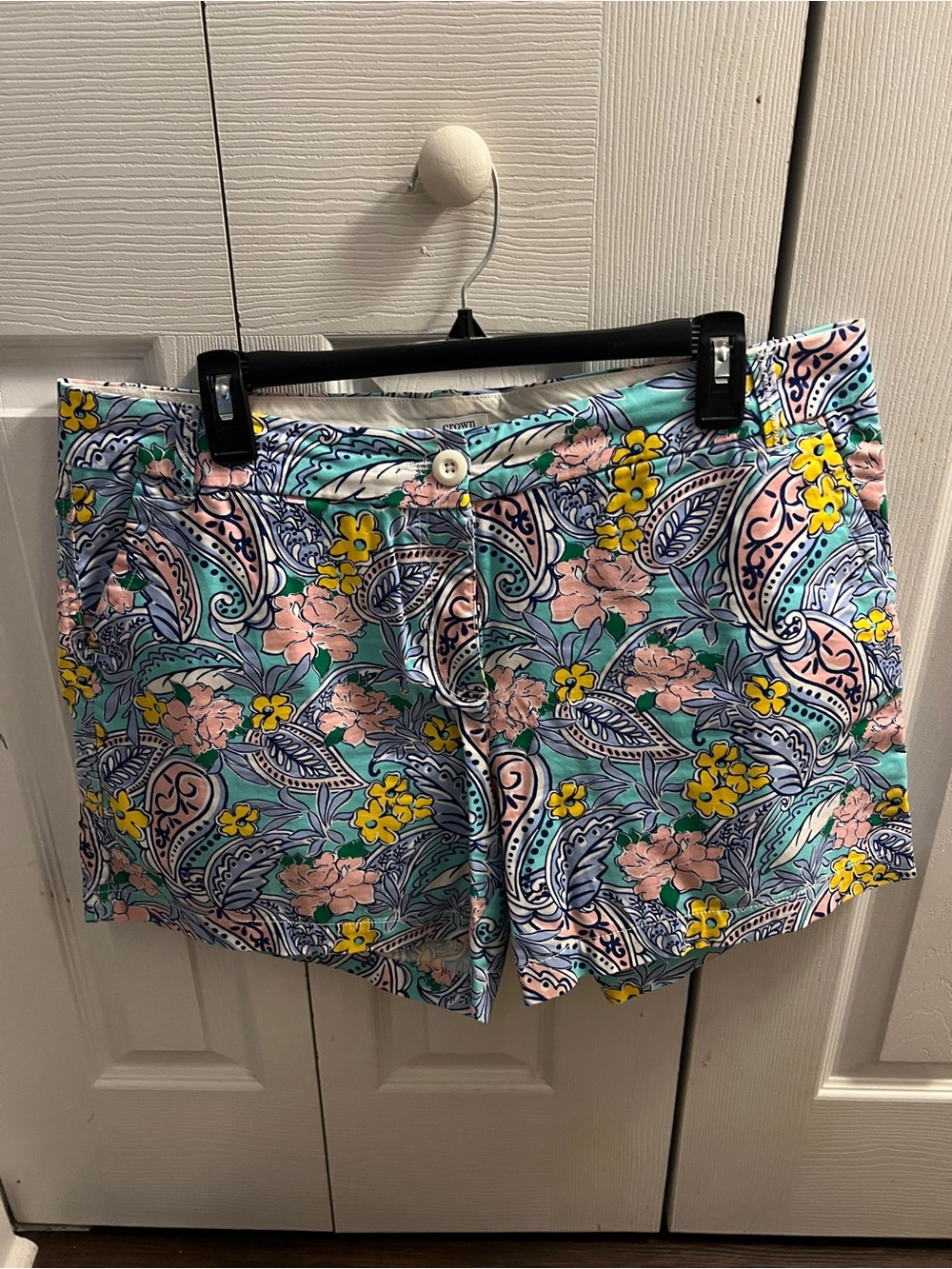 Women’s Floral Paisley Cotton Shorts - Multicolor